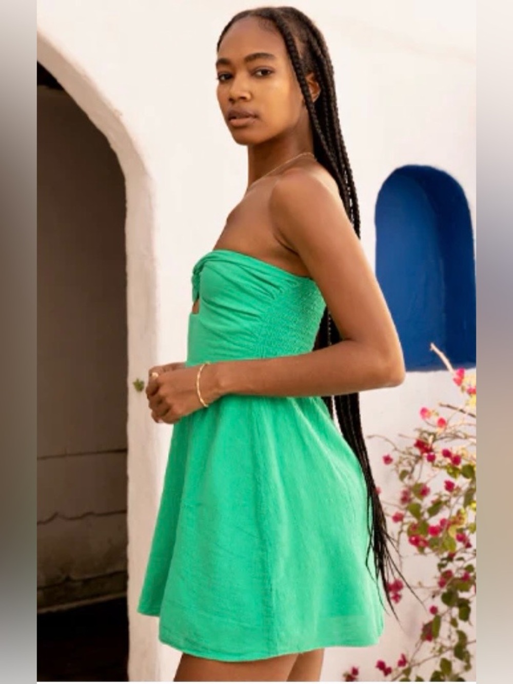 Blanco By Nature Zoey Dress in Emerald Green - Picture 2 of 6